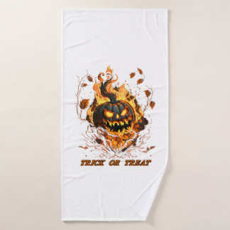 ハロウィンクールパンプキンハローウィンパーティ バスタオル