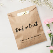 ハロウィンク素朴ラフト |お菓子のトリックまたは治療 フェイバーバッグ (封をした状態)