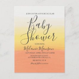 ハロウィングラデーションキャンディーコーン赤ちゃんシャワー ポストカード