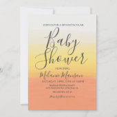 ハロウィングラデーションキャンディーコーン赤ちゃんシャワー 招待状 (正面)