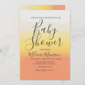 ハロウィングラデーションキャンディーコーン赤ちゃんシャワー 招待状 (正面/裏面)