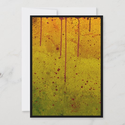 ハロウィングランギー血熱狂するパーティの招待状 招待状 (裏面)