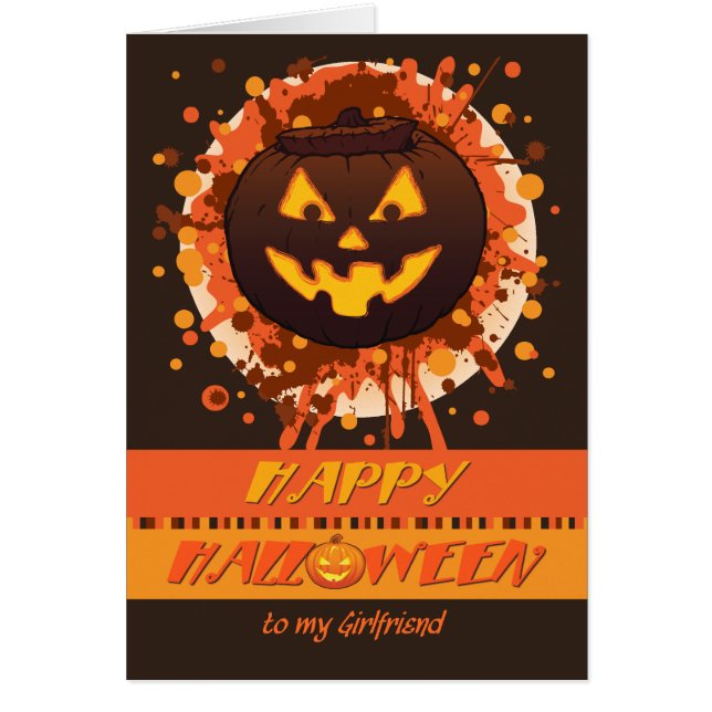 ハロウィングランジカボチャ、ガールフレンド用 – おもしろい (正面)