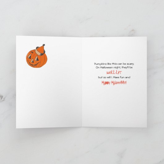 ハロウィングランジカボチャ、ボーイフレンド用 – おもしろい カード (内部)
