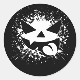 ハロウィングランジパンプキン顔シール ラウンドシール