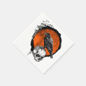 ハロウィングランジレイヴン&スカル スタンダードカクテルナプキン (角)