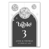 ハロウィングランジレトロディスコ結婚ボール テーブルナンバー (正面)