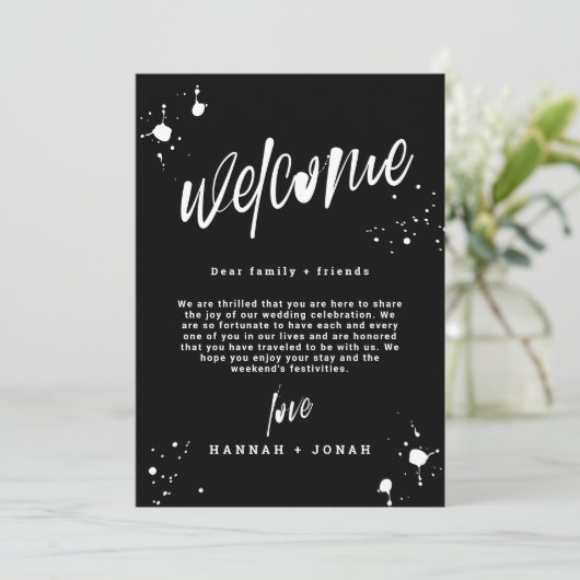 ハロウィングランジ結婚式 プログラムウェルカムバッグカード 招待状 (スタンド正面)