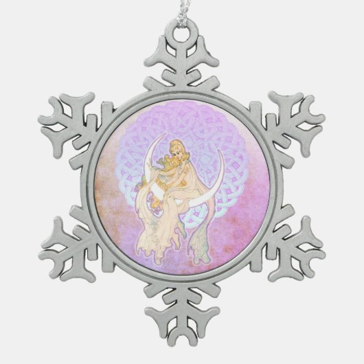 ハロウィングリーツルナ女神オーナメント スノーフレークピューターオーナメント (正面)