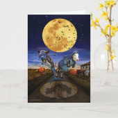 ハロウィングリーティングカード カード (黄色い花)