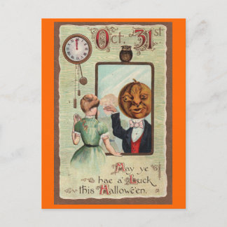 ハロウィングリーティング – ヴィンテージデザイン1910年頃 ポストカード