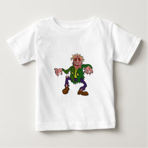 ハロウィングリーンゾンビモンスター ベビーTシャツ