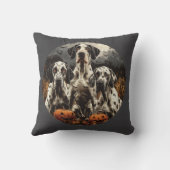 ハロウィングレートダーンドッグスハロウィーンのカボチャのちょうちん クッション (裏面)