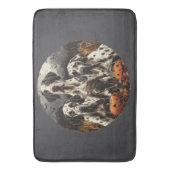 ハロウィングレートダーンドッグスハロウィーンのカボチャのちょうちん バスマット (正面縦)