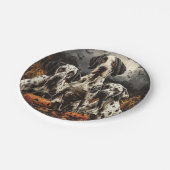 ハロウィングレートダーンドッグスハロウィーンのカボチャのちょうちん ペーパープレート (アングル)