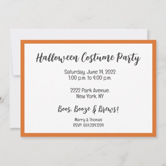 ハロウィングレートダーンドッグスハロウィーンのカボチャのちょうちん 招待状 (裏面)