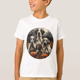 ハロウィングレートダーンドッグスハロウィーンのカボチャのちょうちん Tシャツ