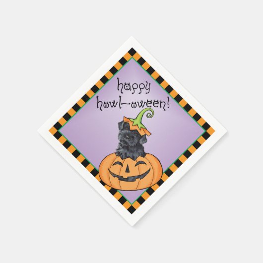 ハロウィンケリーブルーテリア スタンダードカクテルナプキン (角)