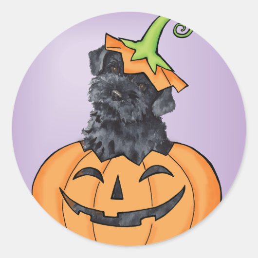 ハロウィンケリーブルーテリア ラウンドシール (正面)
