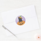 ハロウィンケリーブルーテリア ラウンドシール (封筒)