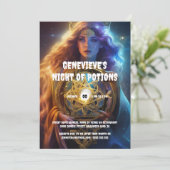 ハロウィンケルト魔女ファンタジー占い師ガール 招待状 (スタンド正面)