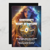 ハロウィンケルト魔女ファンタジー占い師ガール 招待状 (正面/裏面)