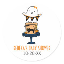 ハロウィンケーキにおばけ