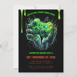 ハロウィンゲーマーバースデーパーティーの招待 招待状