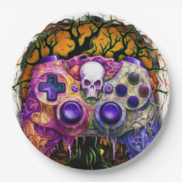 ハロウィンゲーム，コン不気味トローラ，ゲーマーパーティー ペーパープレート