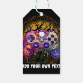 ハロウィンゲーム，コン不気味トローラ，スカルオレンジ ギフトタグ (裏面)