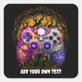 ハロウィンゲーム，コン不気味トローラ，ビデオゲーマー スクエアシール