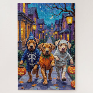 ハロウィンコスチュームでトリック・オア・トリートするシャーペイワンコ ジグソーパズル