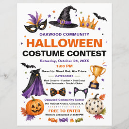 ハロウィンコスチュームコンテストのフライヤー チラシ