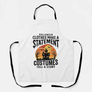 ハロウィンコスチュームステートメントビンテージTシャツデザイン1 エプロン