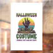 ハロウィンコスチュームゾンビの手墓地の墓石 ウィンドウサイン (シート2)