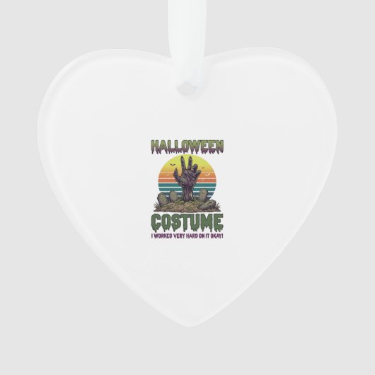 ハロウィンコスチュームゾンビの手墓地の墓石 オーナメント (正面)