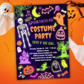 ハロウィンコスチュームパーティの招待状スプオクタキュラー 招待状
