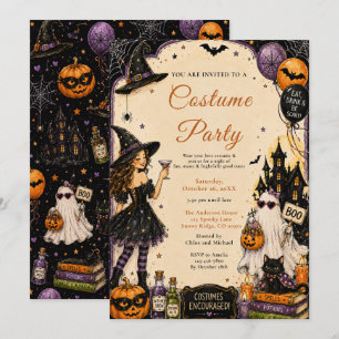ハロウィンコスチュームパーティーの夜 招待状