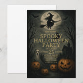 ハロウィンコスチュームパーティーの招待状 - スプーキー・ナイト 招待状 (正面/裏面)