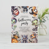 ハロウィンコスチュームパーティーの招待状 招待状 (スタンド正面)