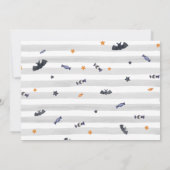 ハロウィンコスチュームパーティーカボチャこうもり 招待状 (裏面)