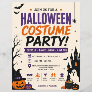 ハロウィンコスチュームパーティーフライヤー チラシ