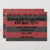 ハロウィンコスチュームパーティーホラーフレディ招待状 招待状 (正面/裏面)