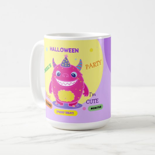 ハロウィンコスチュームパーティーモンスタースポイおもしろいダンス コーヒーマグカップ (正面左)