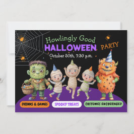 ハロウィンコスチュームパーティーモンスタースポイおもしろいダンス 招待状