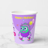 ハロウィンコスチュームパーティーモンスタースポイおもしろいダンス 紙コップ (裏面)