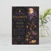 ハロウィンコスチュームパーティー招待状(編集可能) 招待状 (スタンド正面)