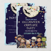 ハロウィンコスチュームパーティー キュートでスプーキーな楽しさ 招待状 (正面/裏面)