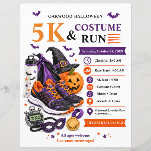 ハロウィンコスチュームラン5K+ウォークのフライヤー チラシ