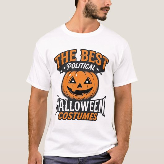 ハロウィンコスチューム かぼちゃ ヴィンテージTシャツ 政治的主張_ Tシャツ (正面)